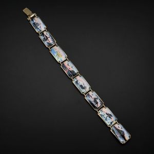 Scandinavian Silver and Enamel Bracelet