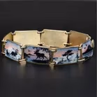 Scandinavian Silver and Enamel Bracelet