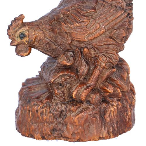 Carved Wooden Cockerel Figure image-3