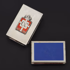 George Jensen Sterling Silver and Enamel Kingsmark Matchbox Holder