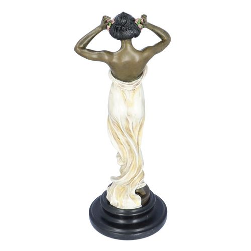 Cold Painted Bronze Lady Figurine image-4