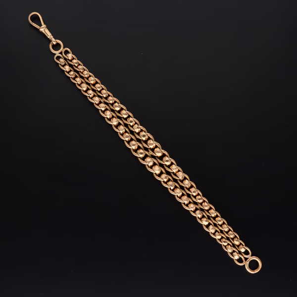 9ct Rose Gold Graduating Rollerball Bracelet
