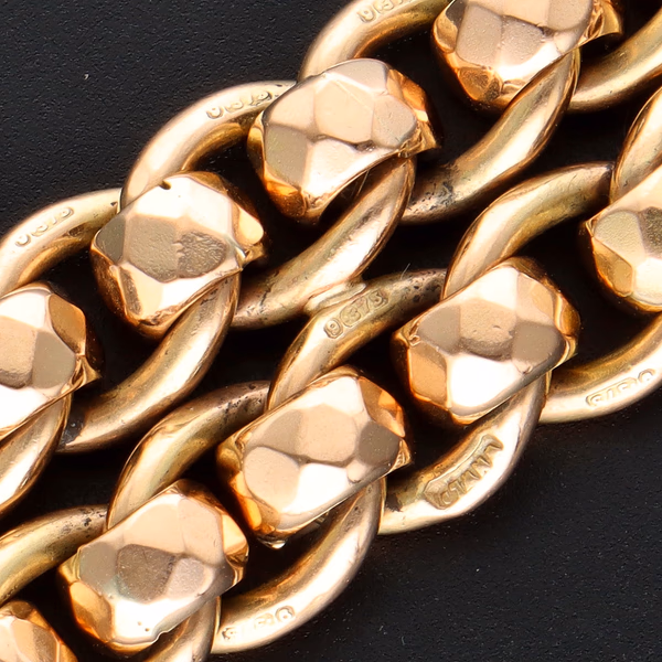 9ct Rose Gold Graduating Rollerball Bracelet