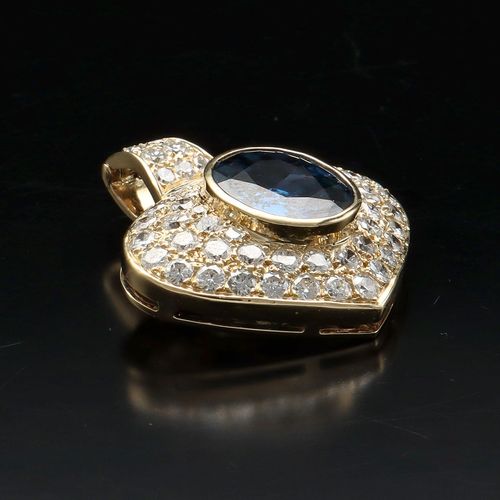 Sapphire and Diamond Pendant image-4