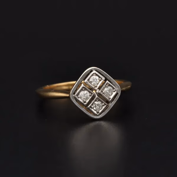 18ct Gold Art Deco Diamond Ring