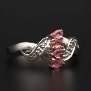 Gold Pink Sapphire Diamond Ring