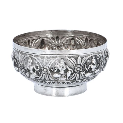 Anglo Indian Solid Silver Bowl image-1