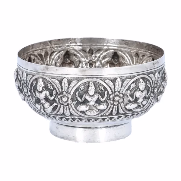 Anglo Indian Solid Silver Bowl