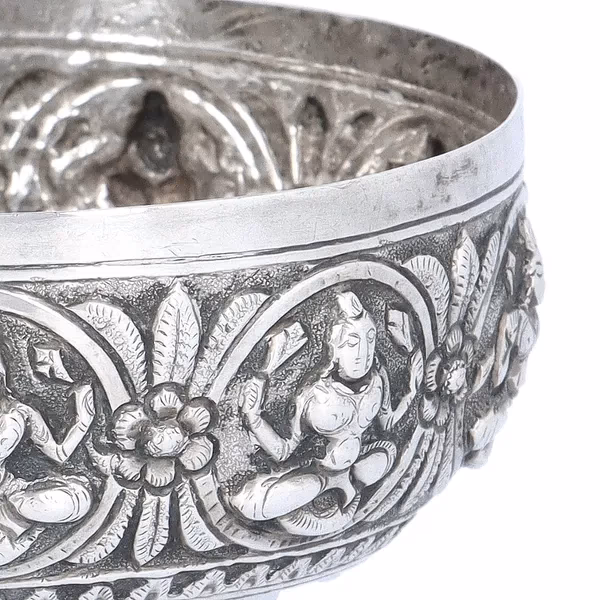 Anglo Indian Solid Silver Bowl