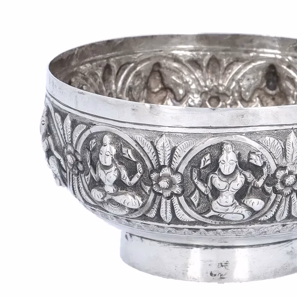 Anglo Indian Solid Silver Bowl