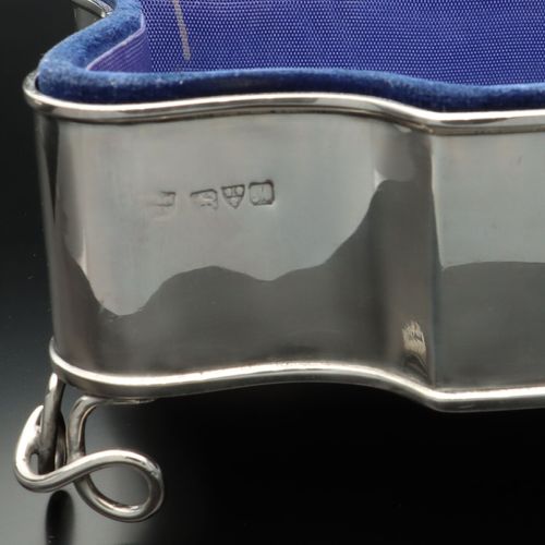 Silver Velvet Topped Jewellery Casket image-3