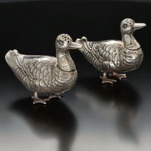 Pair of Edwardian Silver Pepperettes