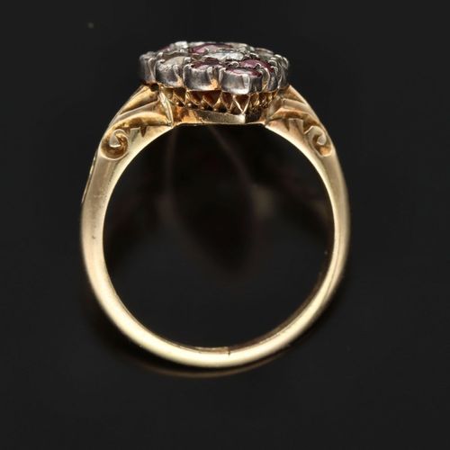 Antique 18ct Gold Ruby and Diamond Ring image-6