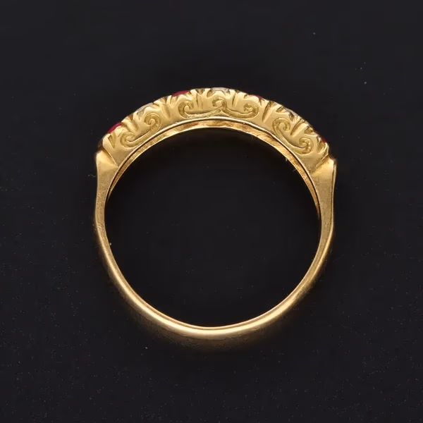 18ct Gold Ruby and Diamond Ring