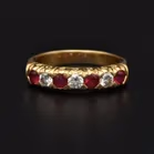 18ct Gold Ruby and Diamond Ring