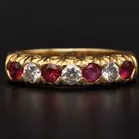 18ct Gold Ruby and Diamond Ring