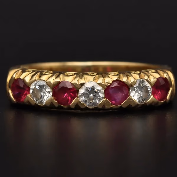 18ct Gold Ruby and Diamond Ring