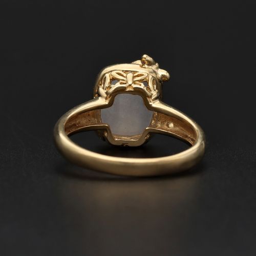 Vintage 9ct Gold and Lace Agate Ring image-4