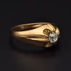 9ct Gold Gents Diamond Solitaire Ring