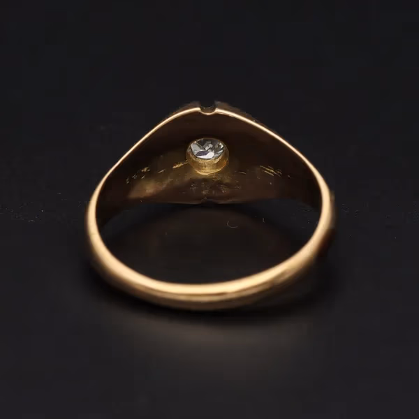 9ct Gold Gents Diamond Solitaire Ring