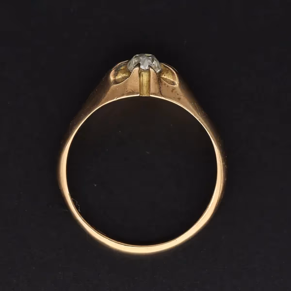 9ct Gold Gents Diamond Solitaire Ring