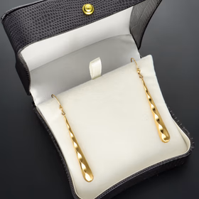 Georg Jensen 9ct Gold Pendant Earrings