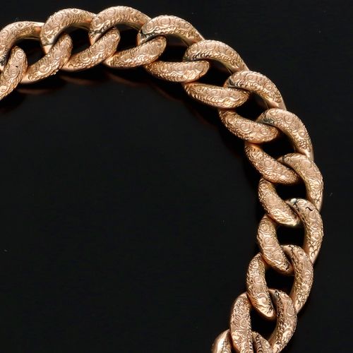 Victorian 9ct Rose Gold Engraved Bracelet image-5
