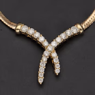 9ct Yellow Gold 'Kiss' Diamond Pendant Necklace