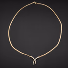 9ct Yellow Gold 'Kiss' Diamond Pendant Necklace