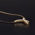 9ct Yellow Gold 'Kiss' Diamond Pendant Necklace