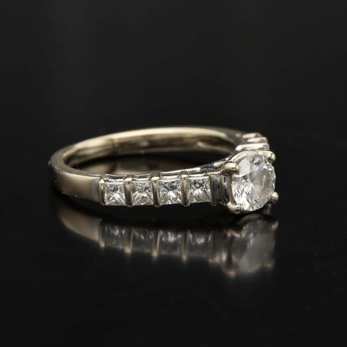 18ct Yellow Gold Diamond Solitaire Ring image-1