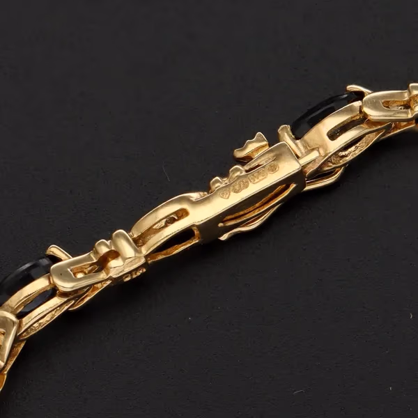 9ct Gold Sapphire and Diamond Bracelet