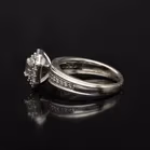 9ct Gold Vari Cut Diamond Ring. Small Size