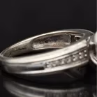 9ct Gold Vari Cut Diamond Ring. Small Size
