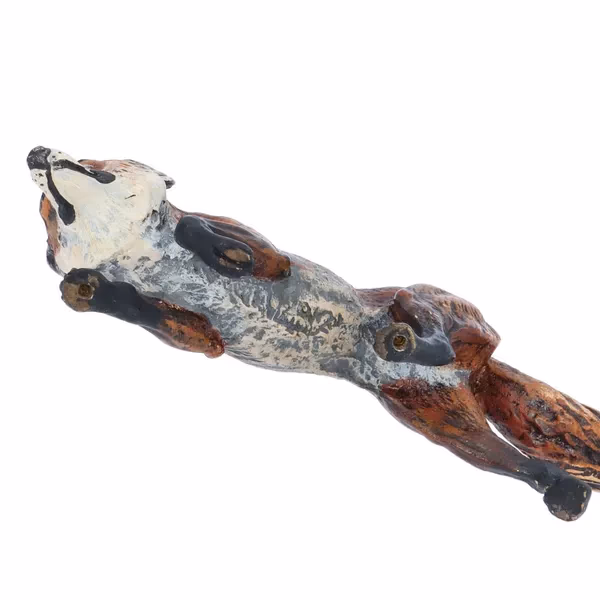 Cold Painted Bronze Fox
