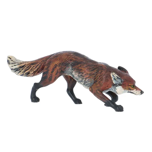Cold Painted Bronze Fox