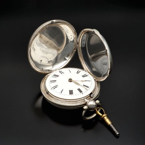 Early 19th Century Silver Full Hunter Pocket Watch image-1