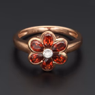 9ct Rose Gold and Diamond Dress Ring