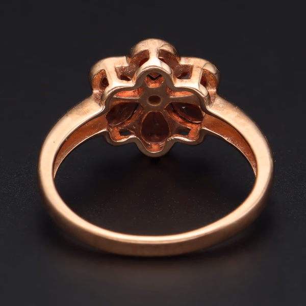 9ct Rose Gold and Diamond Dress Ring