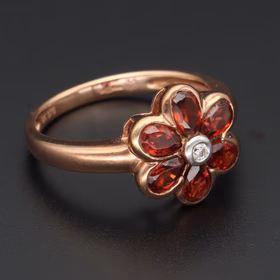 9ct Rose Gold and Diamond Dress Ring