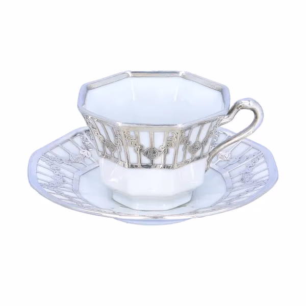 Friedrich Deusch Tirschenreuth Porcelain Cup and Saucer