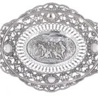 Antique Silver Cherub Basket