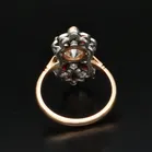Art Deco 18ct Gold and Platinum Diamond and Ruby Ring