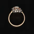 Art Deco 18ct Gold and Platinum Diamond and Ruby Ring