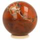 Rode jaspis bol 76 mm - 360° presentation