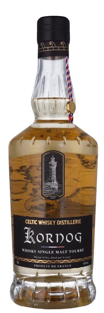 KORNOG WHISKY 46% PEATED SINGLE MALT, Celtic Whisky Distillery Maison Villevert