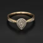 9ct Yellow Gold Diamond Cluster Ring
