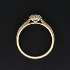9ct Yellow Gold Diamond Cluster Ring
