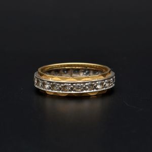 1950s 18ct Gold White Sapphire Full Eternity Ring