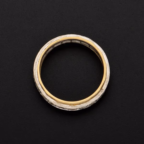 1950s 18ct Gold White Sapphire Full Eternity Ring